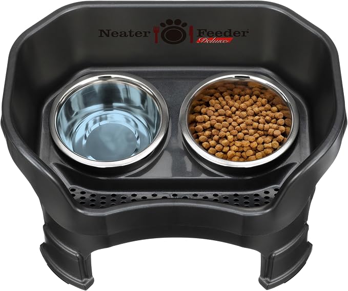 Neater Feeder Deluxe Mess-Proof Elevated Dog Bowls for Medium Dogs (19–40 lbs), 2 Height Adjustable (10” & 12.5”) No-Spill Raised Dog Bowl Stand, Stainless Steel Food Bowl Set, Made in USA, Black - Image 8