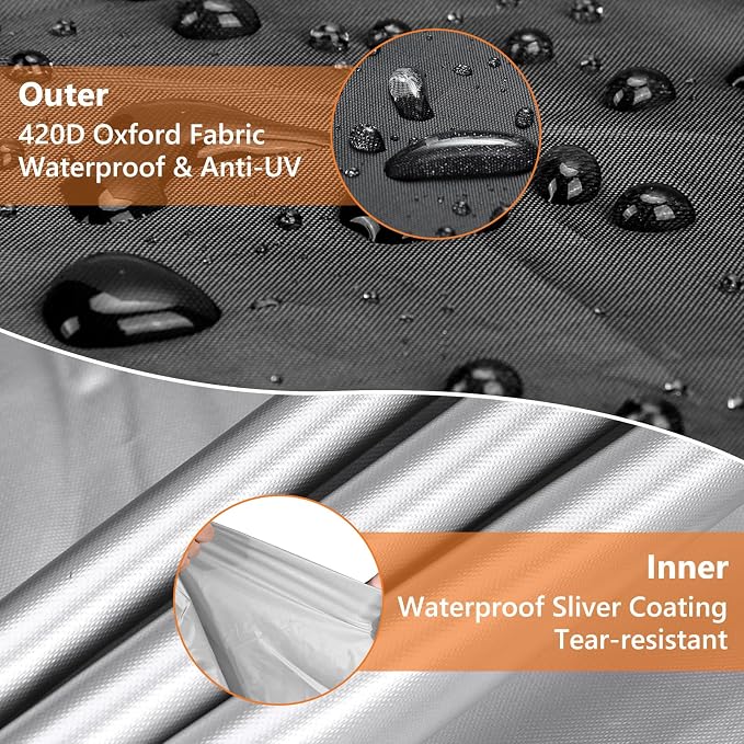 Roasivi Universal Large Birdcage Cover Black Out and Breathable Cages Cover for Parrots and Other Small Animals Durable Waterproofing Washable Material 31" L x 21" W x 53" H Black - Image 3