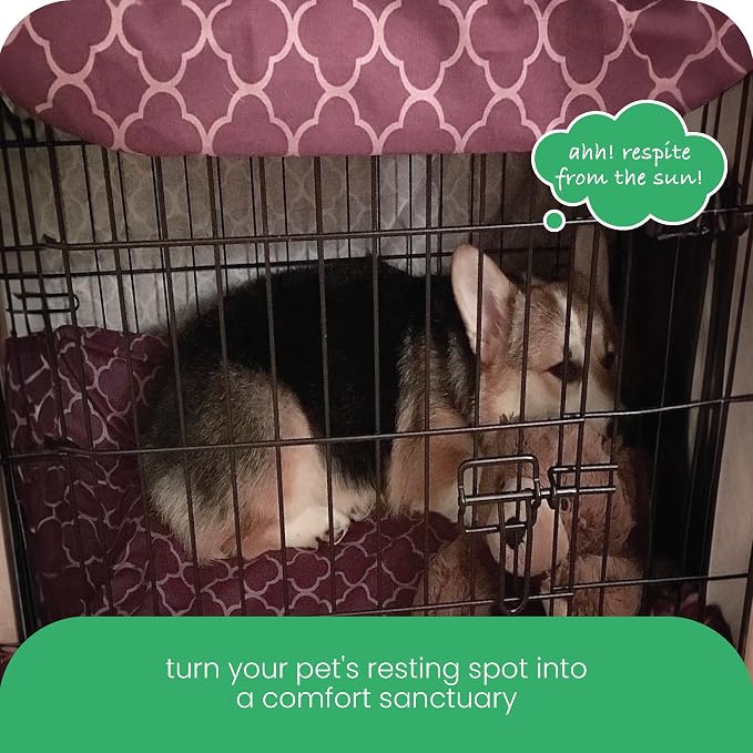 Molly Mutt Royals Dog Crate Cover, 100% Cotton Canvas Cover with 2 Roll-Up Panels, Ideal for Dog or Cat Crate, Durable, Washable, and Free of Harmful Chemicals, 48" x 30" x 33" - Image 4