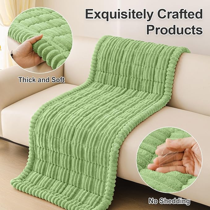 hyha Couch Cover for Dogs, Washable Non Slip Plush Flannel Sofa Protector | Thick Flannel, Silicone Anti-Slip Backing, Pet Hair & Scratch Protection, Fits Sofa & Loveseat (35.4" x 35.4") - Image 8