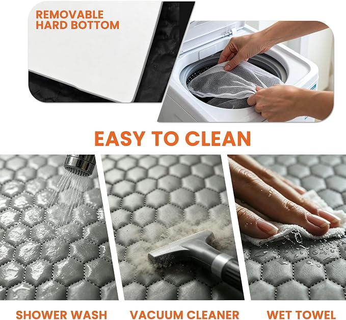 Large Dog Car Seat Cover Hammock Backseat, Waterproof Hard Base PU Leather | Universal Fit for Car SUV & Truck, Scratchproof, Nonslip, Mesh Window, Machine Washable, Side Flaps, Easy Install, Heavy Duty - Image 5