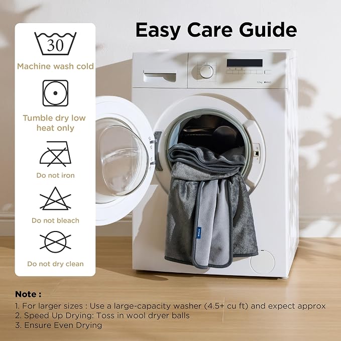 Bedsure Waterproof Blanket for Bed Soft Flannel Fleece,King 86"x108" Grey | Dog Blankets for Large Senior Dogs，Couch Cover Throw for Pet Leakproof, Furniture Protector for Travel Camping - Image 6
