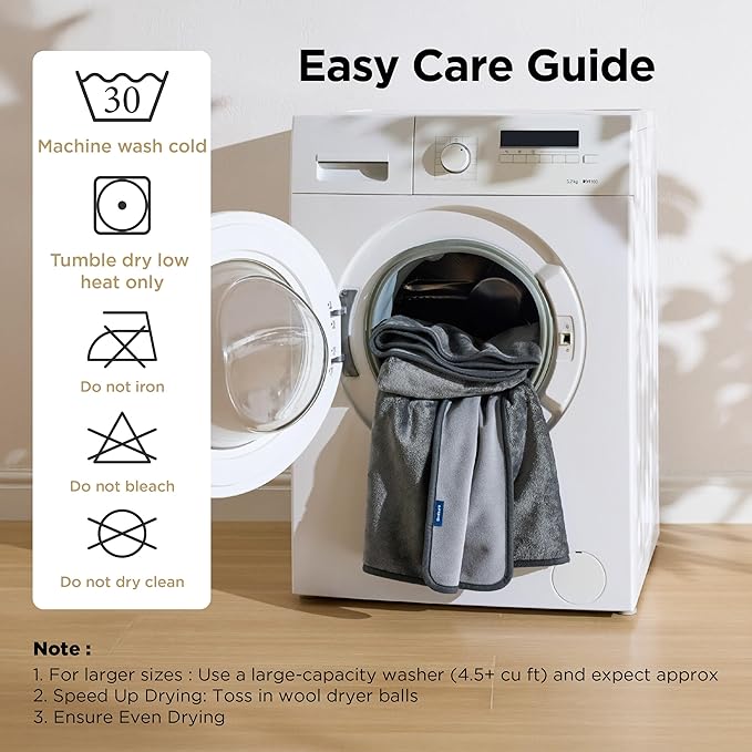 Bedsure Waterproof Blanket for Bed Soft Flannel Fleece, Queen 86"x90" Grey | Dog Blankets for Large Senior Dogs，Couch Cover Throw for Pet Leakproof, Furniture Protector for Travel Camping - Image 6