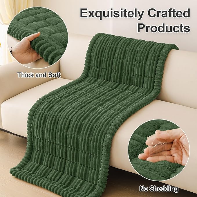 hyha Couch Cover for Dogs, Washable Non Slip Plush Flannel Sofa Protector | Thick Flannel, Silicone Anti-Slip Backing, Pet Hair & Scratch Protection, Fits Sofa & Loveseat (27.6" x 59") - Image 8