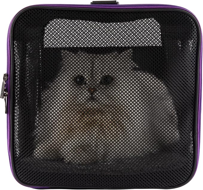 Soft Pet Carrier for Large and Medium Cats, 2 Kitties, Small Dogs. Easy to Get Cat in, Great for Cats that Don't Like Carriers (Black) - Image 7