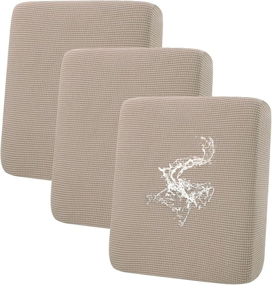 hyha Waterproof Couch Cushion Covers for Pets, Non Slip Sofa Seat Cover | Stretch Jacquard Fabric, Elastic Bottom, Non Slip Fit, Waterproof Protection, Pet Hair Protection (3 Pieces) by hyha