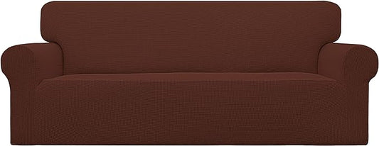 Easy-Going Stretch Oversized Sofa Couch Slipcover Washable Coffee | 1-Piece Extra large Sofa Cover Furniture Protector Couch Soft with Bottom for Kids, Polyester Spandex Jacquard by Easy-Going