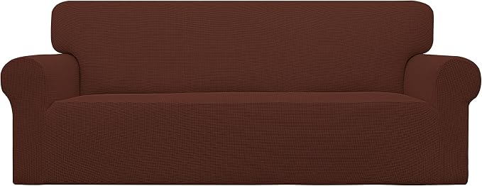Easy-Going Stretch Couch Covers for Sofa Washable Large Coffee | 1-Piece Sofa Covers for 3 Cushion Couch Furniture Protector Couch Slipcover Soft with Bottom for Kids Pets by Easy-Going