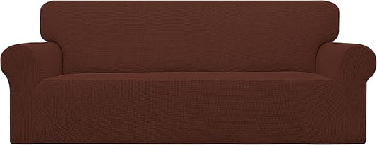Easy-Going Stretch Couch Covers for Sofa Washable Large Coffee | 1-Piece Sofa Covers for 3 Cushion Couch Furniture Protector Couch Slipcover Soft with Bottom for Kids Pets by Easy-Going