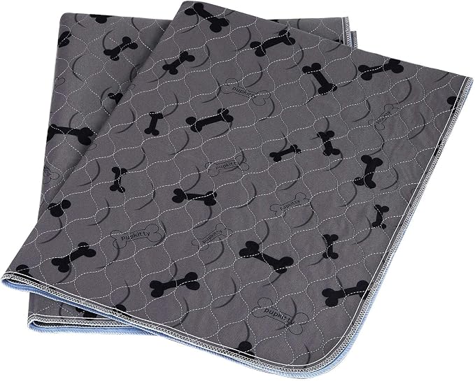 Washable Dog Pee Pads with Free Grooming Gloves,Non Slip Dog Mats with Great Urine Absorption,Reusable Puppy Pee Pads for Whelping,Potty,Training,Playpen by JdPet