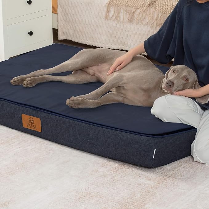 LIORCE Orthopedic Memory Foam Giant Dog Bed - 6" Thick Beds for Large Sized Dog - Waterproof Removable Washable Cover & Wrap-Around Zipper - Ultimate Comfort & Easy Maintenance - Image 4