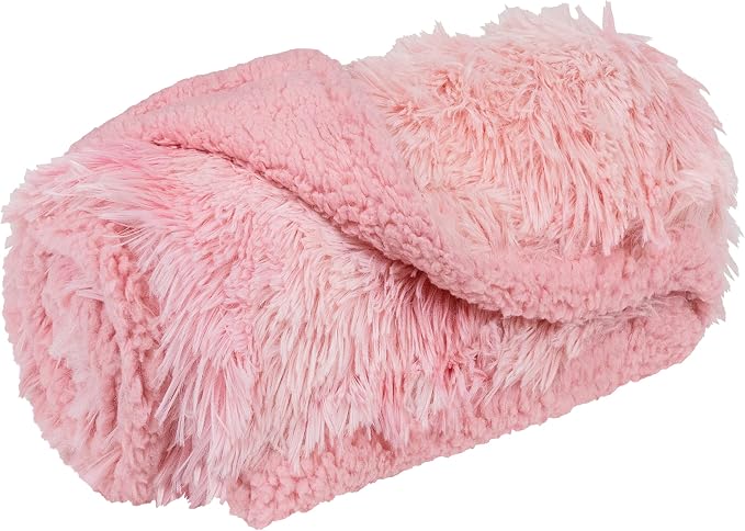 PetAmi Waterproof Dog Blanket for Couch, Bed & Furniture,Reversible Sherpa & Faux Fur Pet Blanket, Leakproof Blanket for Puppy Cat, Washable Soft Calming Pet Couch Protector (29x40, Tie-Dye Pink) - Image 8