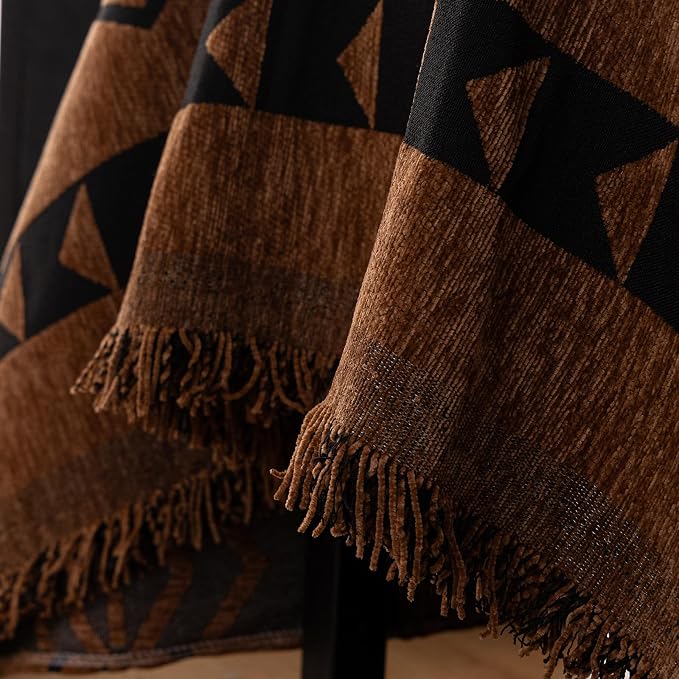 ROOMLIFE Dark Brown Couch Cover 3 Cushion Sofa, Washable Non Slip Furniture Sofa Protector Cover, Soft Chenille Sofa Slipcovers Sectional L Shape Dogs Couch Cover Throw Blanket with Tassels71''X150'' - Image 9
