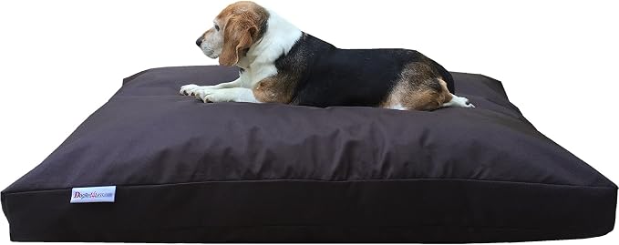 Dogbed4less Memory Foam Dog Bed for Medium to Large Dogs with Orthopedic Comfort, Waterproof Liner and Heavy Duty Nylon Cover 47X29 Pillow, Seal Brown by Dogbed4less