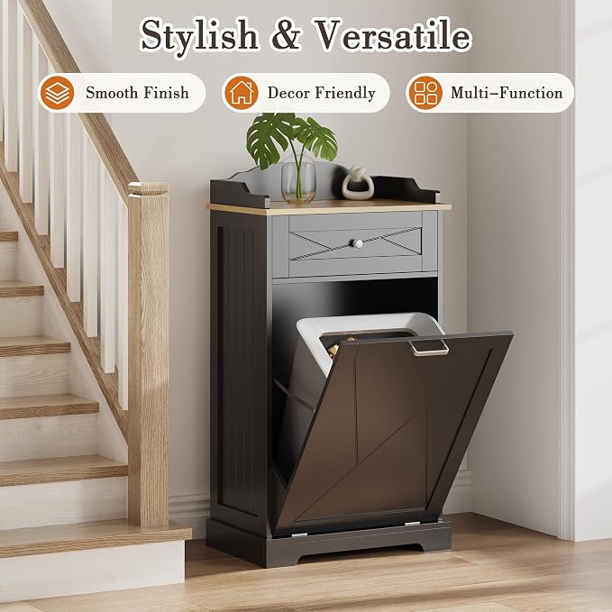 kepptory Dog Feeding Station with Storage Drawer, Pet Organizers and Storage Adjustable Shelf, Dog Feeder Station, Pet Storage Cabinet for Cats and Dogs - Image 3