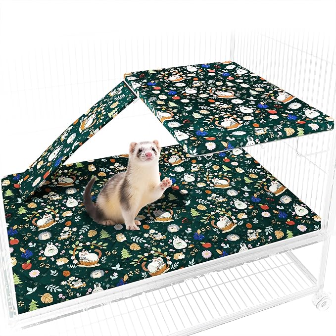 Ferret Cage Liner for Ferret Nation & Critter Nation Cage | Washable Bedding, Leakproof Cage Accessories for Ferrets, Chinchillas, Rats & Other Small Animals(Single Unit combo) by Unknown