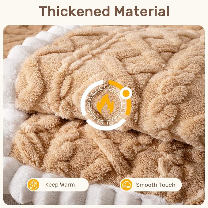 Couch Cover for Dogs, Washable Non Slip Sofa Covers for 2 Cushion Couch Pet Friendly Fuzzy Sofa Protector&Bed Mat for Pets (27.6"x59.06" Light Brown) - Image 3