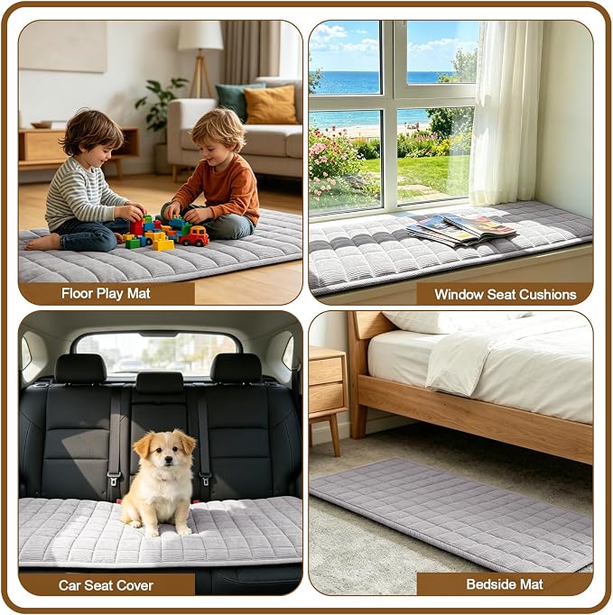 HAOYONG Couch Covers for Dogs Washable, Non Slip Fuzzy Durable Couch Covers for Extra Large Loveseat Sofa Pet Friendly Furniture Protector Covers Dog Mat for Couches (Light Gray, 27.6"×70.9") - Image 5