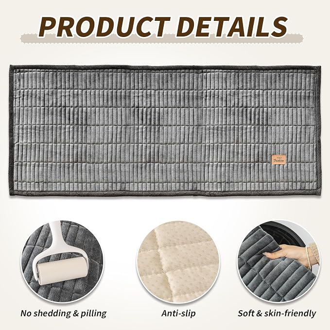 Couch Covers for Dogs, Velvet Dog Couch Cover, Pet Couchs Covers for 3-Seater, Couchs Protector for Dogs, Sofa Cover for Pets Washable(1PC, Dark Grey, 27.6"×82.7", 3-Seater) - Image 2
