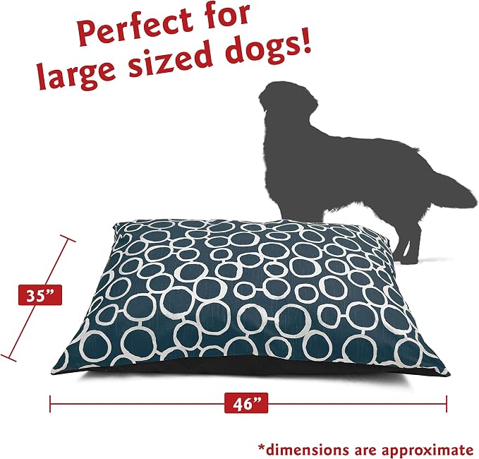 Majestic Pet Rectangle Large Dog Bed Washable – Non Slip Comfy Pet Bed – Dog Crate Bed Super Value Pillow Dog Bed – Dog Kennel Bed for Sleeping - Dog Bed Large Breed 46 x 35 Inch – Fusion Navy - Image 2