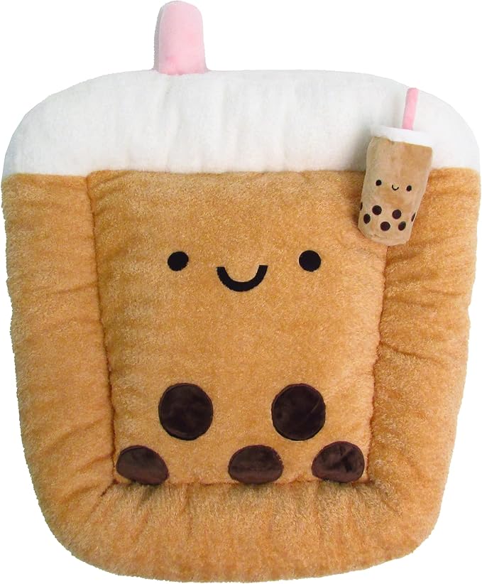 TONBO Soft Plush Small Cute and Cozy Food Dog Cat Bed, Washer and Dryer Friendly (Boba) by TONBO