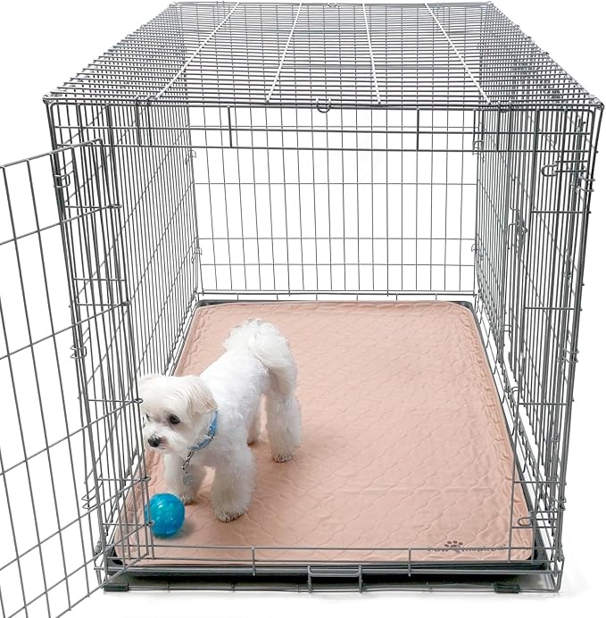 Paw Inspired Washable Crate Liners for Dogs, 47x29 Inch, 2 Pack | Fits 48 Inch Kennels, Leakproof, Non-Slip Pee Pads, Reusable Puppy Pads for Potty Training, Whelping, Waterproof Pet Mat - Image 6
