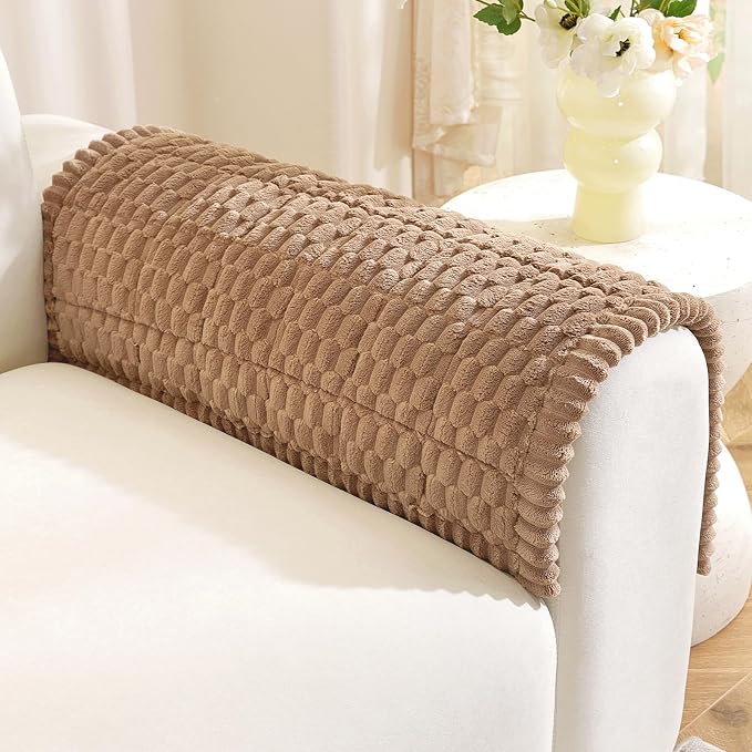 Royhom Couch Cover for Dogs Washable，Non Slip Sofa Protector for Pets | Durable & Easy Care, Soft Furniture Cover for Leather & Fabric Couches Against Claws, Spills & Fur, 20x24 Inch, Brown by Royhom