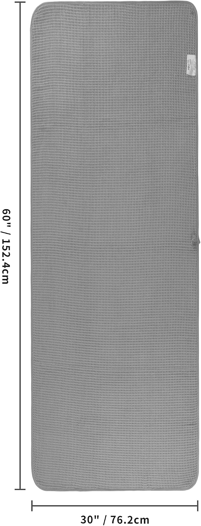 POLYTE 430 GSM Microfiber Oversize Quick Dry Lint Free Bath Towel, 60 x 30 in, 4 Pack (Waffle Weave) - Image 3
