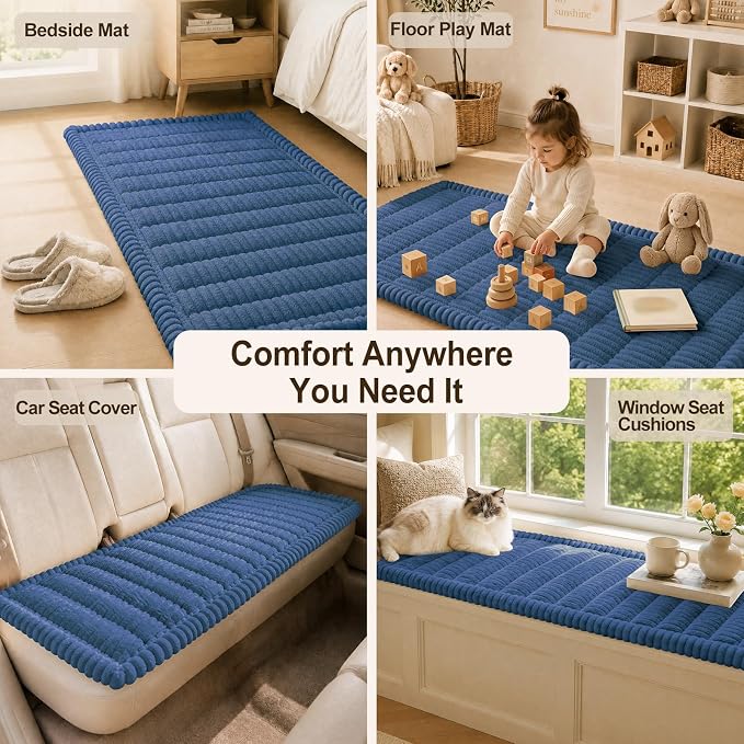 decorUhome Couch Cover for Dogs, Non Slip Fuzzy Thick Pet Sofa Protector | Pet Friendly, Soft Plush Fabric, Machine Washable, Fits Armrests, Single Seats & Backrest Cushions, Navy Blue, 27.6" x 27.6" - Image 9