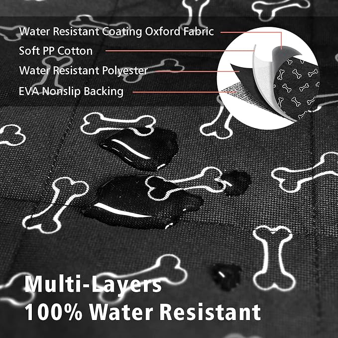 F-color SUV Cargo Liner for Dogs - Heavy Duty Cargo Cover for Mid-Size SUVs | Water Resistant, Bumper Flap, Non-Slip Mat, Car Trunk Dog Car Seat Cover Prevents Scratches Pet Hair Mud Dirt for Sedans Vans - Image 4
