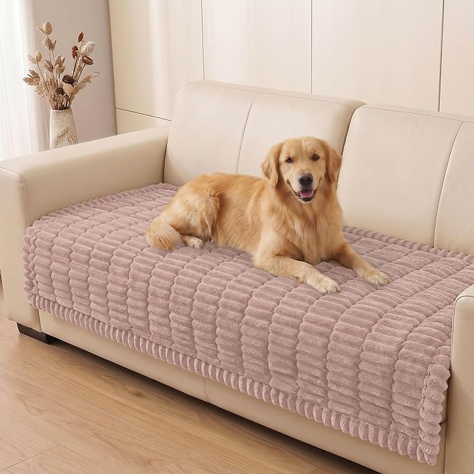 Smiry Couch Cover for Dogs, Non Slip Washable Sofa Protector for Pets | Soft Furniture Cover for Leather & Fabric Couches, Cozy Protect Against Fur, Dirt & Messes, Pet Friendly, 43"x82.7" by Smiry