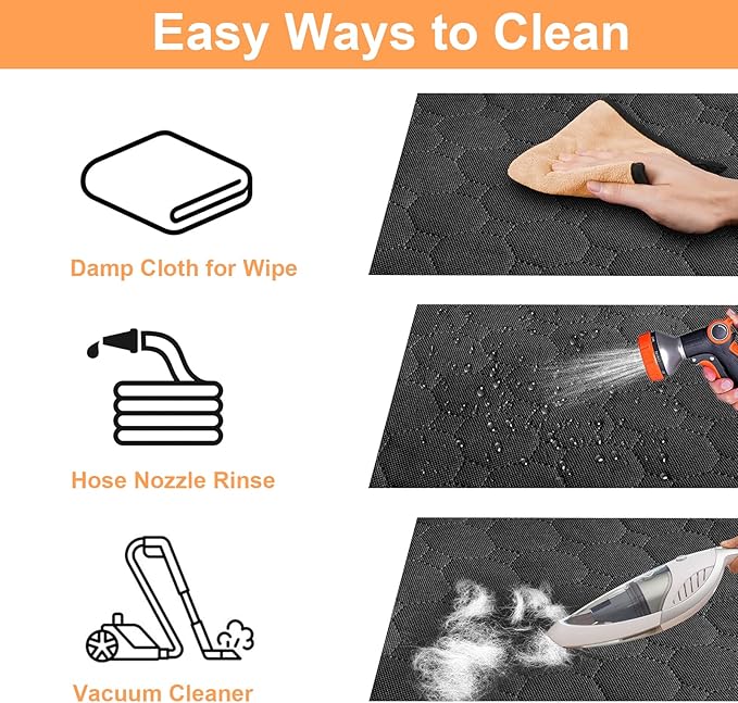 Mancro Dog Car Seat Cover for Back Seat, 2026 Upgraded 600D Heavy Duty Waterproof & Scratch-Resistant Dog Hammock for Car, Back Seat Pet Cover for Dogs with Sedan, Trucks and SUVs, Standard, Black