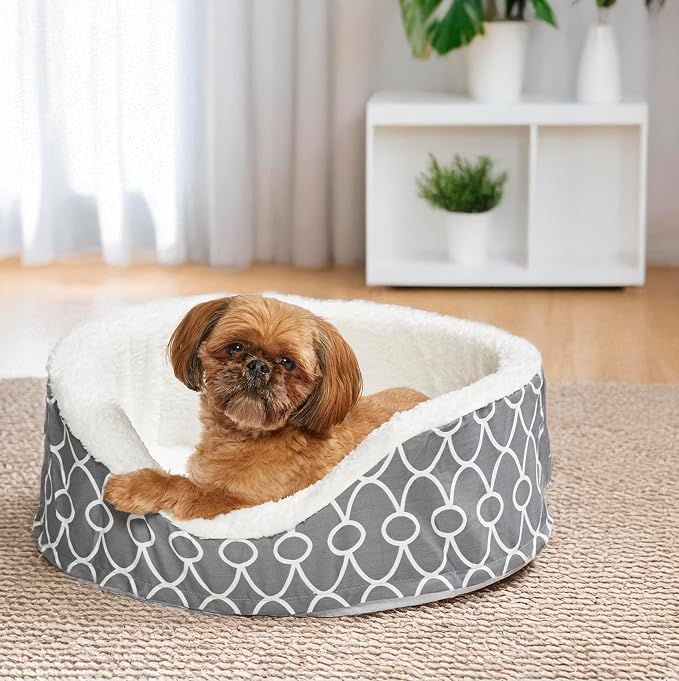 MidWest Homes for Pets Orthoperdic Egg-Crate Nesting Pet Bed w/ Teflon Fabric Protector, Small Gray - Image 2