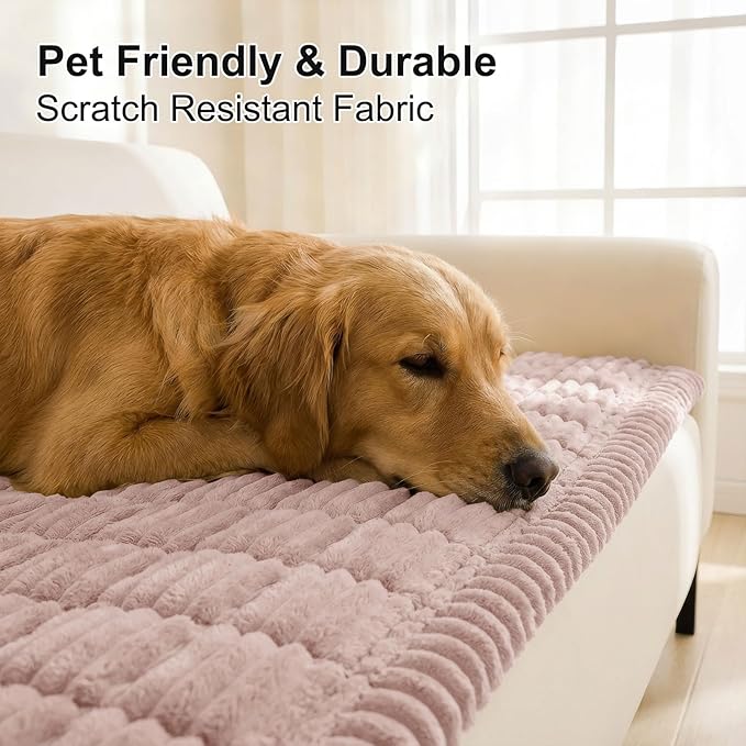 Smiry Couch Cover for Dogs, Non Slip Washable Sofa Protector for Pets | Soft Furniture Cover for Leather & Fabric Couches, Cozy Protect Against Fur, Dirt & Messes, Pet Friendly, 43"x82.7" - Image 4