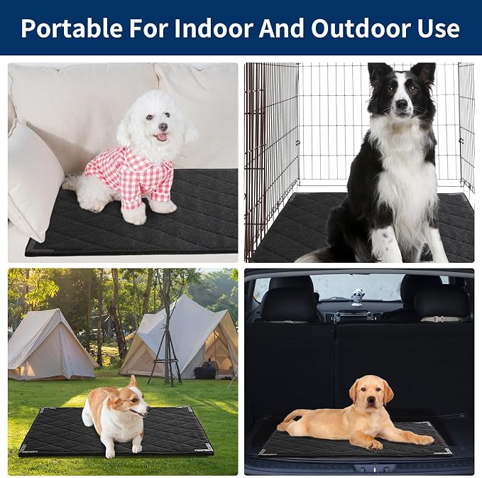 BALAPET Durable Chew Proof Dog Bed with Metal Rivet Corner for Large Dogs, Stable Kennel Pad Mat for Teething Puppy, Durable Indoor Outdoor Crate Pad for Medium Dog Crates, 41"x28" - Image 5