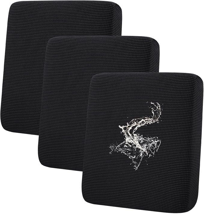 hyha Waterproof Couch Cushion Covers for Pets, Non Slip Sofa Seat Cover | Stretch Jacquard Fabric, Elastic Bottom, Non Slip Fit, Waterproof Protection, Pet Hair Protection (3 Pieces) by hyha