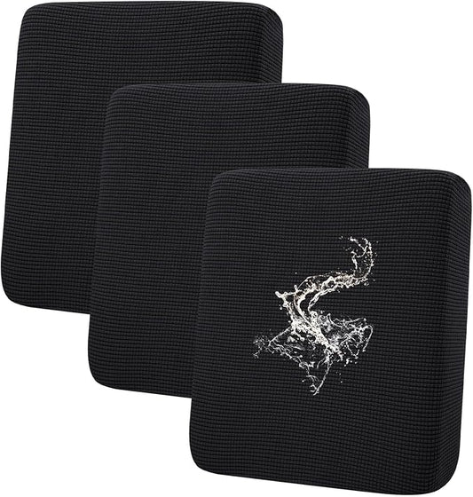 hyha Waterproof Couch Cushion Covers for Pets, Non Slip Sofa Seat Cover | Stretch Jacquard Fabric, Elastic Bottom, Non Slip Fit, Waterproof Protection, Pet Hair Protection (3 Pieces) by hyha