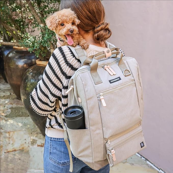 Cleverpup Porter 2-in-1 Dog Gear Backpack – Premium Dog Travel Bag with 10 Pockets, Zip-Off Treat Pouch, Leash Clip, Waterproof Pockets & Water Bottle Holder – Weekend, Hiking, Camping, Sand - Image 2
