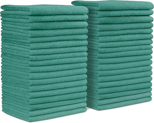 Microfiber Cleaning Cloths (Value Pack of 36) Size 16" x 16" Large, Highly Absorbent Cleaning Rags, Lint Free Towels, Reusable and Washable, Microfiber Towels for Cars by Unknown