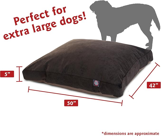 Majestic Pet Villa Rectangle Dog Bed Washable – Non Slip Comfy Pet Bed – Crate Bed with Removable Washable Cover – Kennel Bed for Sleeping, Polyester Fiber, X-Large, Storm - Image 3