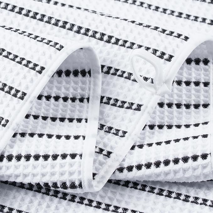 POLYTE 430 GSM Microfiber Oversize Quick Dry Lint Free Bath Towel, 60 x 30 in, 4 Pack (Waffle Weave) - Image 4