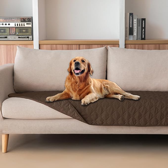 gogobunny 3X Stronger Waterproof Pet Blanket, Scratch Proof Furniture Protector for Dogs Cats, Reversible Cover 30x70 Inch, Dark Chocolate by gogobunny