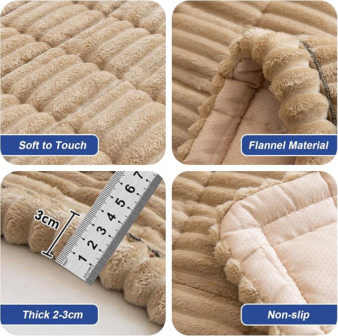 GKXLH New Thick Sofa Covers Washable - Soft Corduroy Universal Sofa Cover 2 3 4 Seater, Non-Slip Couch Cover, Couch Seat Covers Sofa Slipcovers Furniture Protector for Living Room (Coffee, 70x150cm) - Image 7