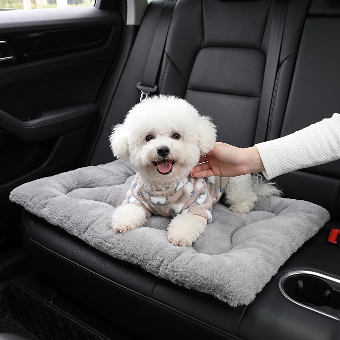 Dog Bed 24" for Metal Crate Pad, Washable Kennel Mat for Small Puppy & Cats | Soft faux rabbit fur, non-slip,machine wash/dry, plush cushioning, for crates, floors & travel, multiple sizes for all breeds - Image 9