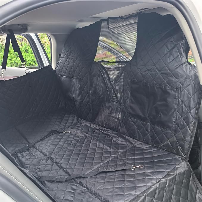 High Barrier Dog Car Seat Cover with Hard Bottom,Mesh Window,Waterproof,Anti Scratch,Safe,Easy to Use and Clean,Holds 330lbs,Foldable Car Seat Protector for Cars,SUVs,Small Pickup Trucks - Image 7