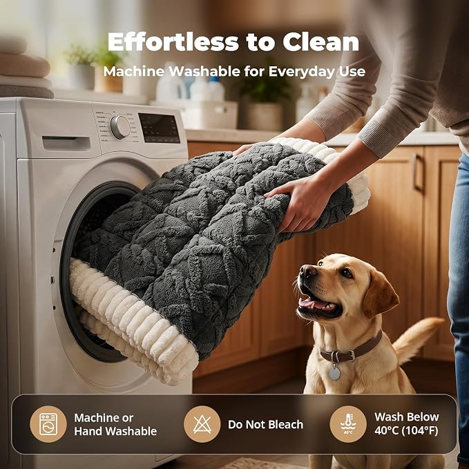 Avont Dog Bed for Car Back Seat, 2026 New Backseat Pet Bed Mat | 52.3"x23.6" Back Seat Pet Cover for Dogs Machine Washable Non-Slip Thick Plush Travel Mat for SUVs Trucks Camping - Dark Grey - Image 7