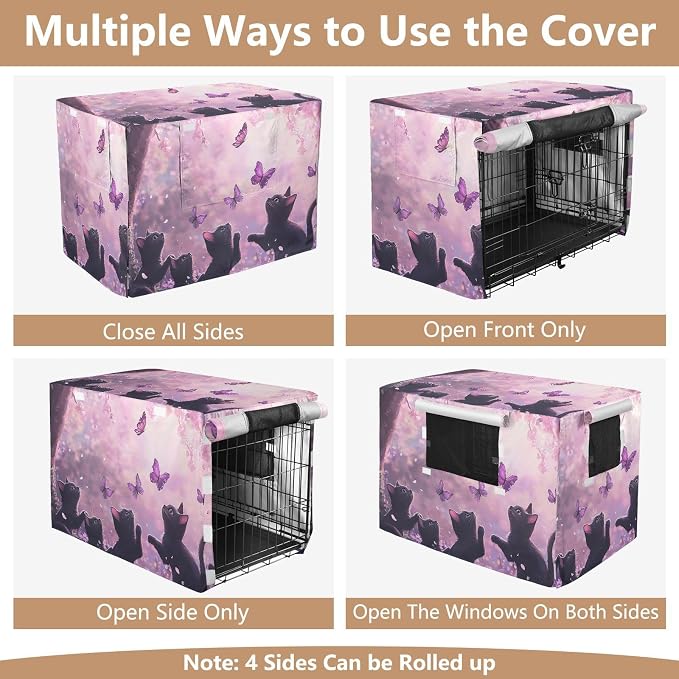 Dog Crate Cover Kennel Cover for Dog Cages Breathable for Wire Cage Indoor Outdoor Cat1 - Image 5