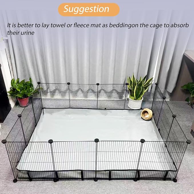 Guinea Pig Cage Liner Tarp Bottom Waterproof and Washable Base Also for Rabbits, Bunny, Chinchesillas, Hedgehog, Ferrets and Other Small Animals(42x56 inches) - Image 4