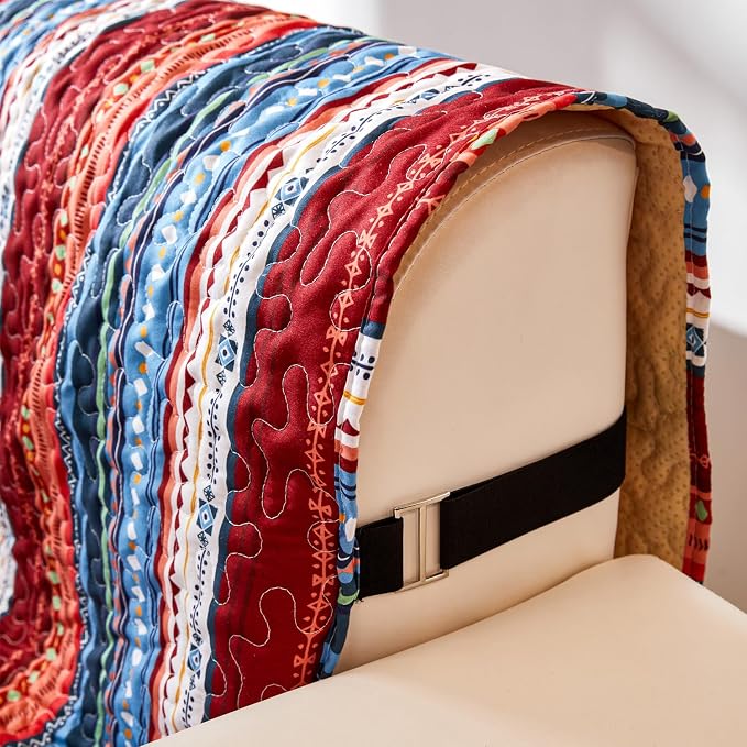 EVENHUG Boho Sofa Cover for 3 Cushion Couch Sofa Slipcover Washable 3 seat Couch Cover Furniture Protector Cover with Elastic Straps for Pets Kids Dog Cat (Sofa) - Image 7