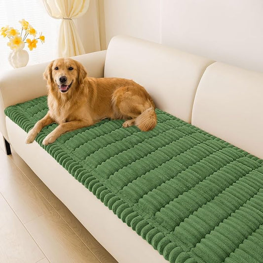 hyha Couch Cover for Dogs, Washable Non Slip Plush Flannel Sofa Protector | Thick Flannel, Silicone Anti-Slip Backing, Pet Hair & Scratch Protection, Fits Sofa & Loveseat (27.6" x 59") by hyha